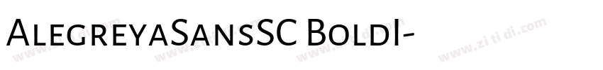 AlegreyaSansSC BoldI字体转换